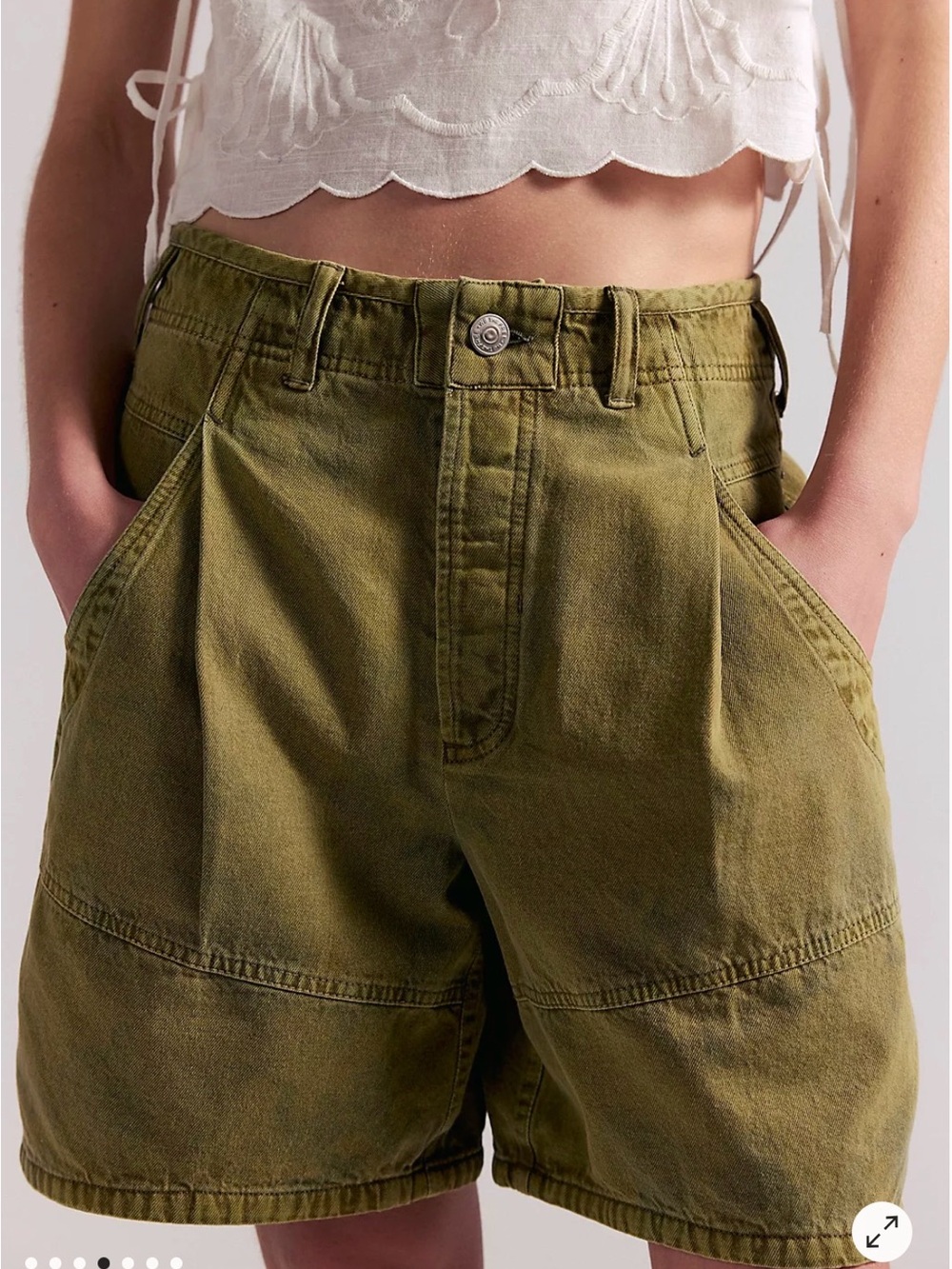 Free People Wild Rebel Barrel Shorts NWT